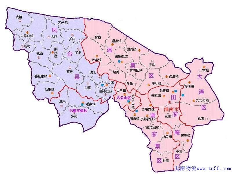 深圳到淮南市物流地圖