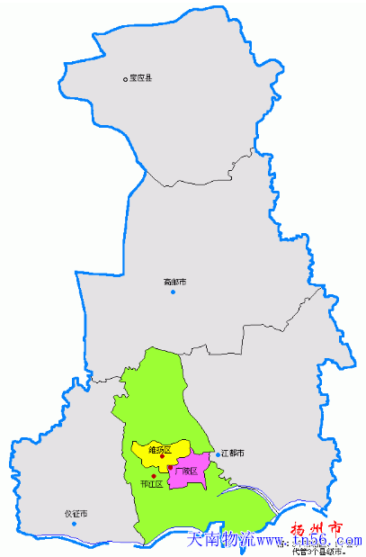 深圳到揚(yáng)州市物流地圖