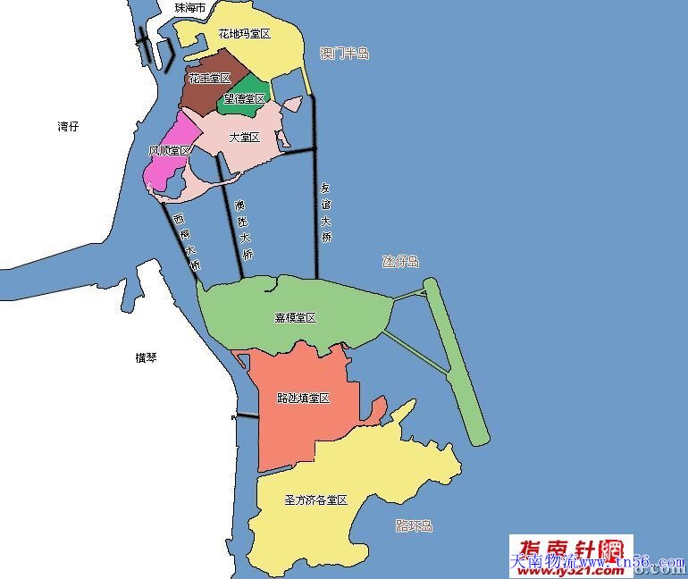 深圳到澳門物流地圖
